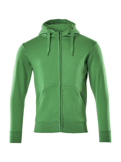 Mikina s kapucí na zip Travnatá zeleň (Velikost XS)