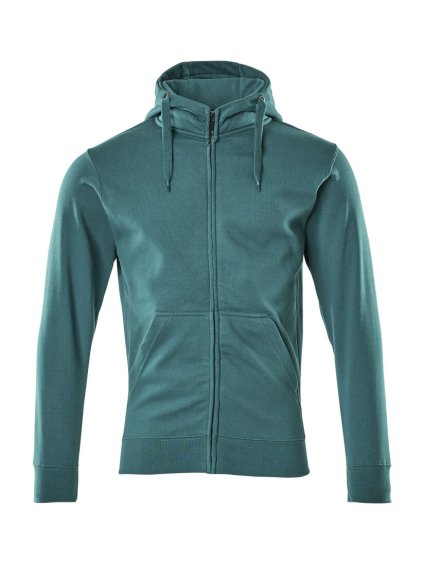 Mikina s kapucí na zip Petrolejová (Velikost XS)