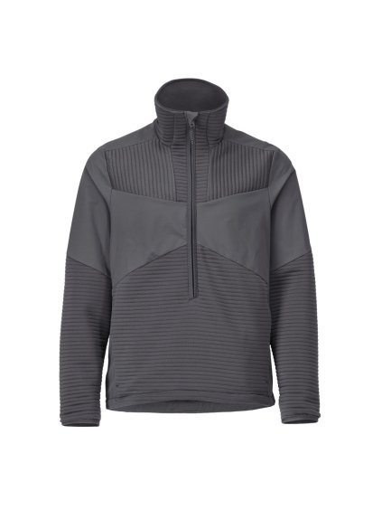 Fleecová mikina s krátkým zipem a podšívkou Antracitově šedá (Velikost XS)