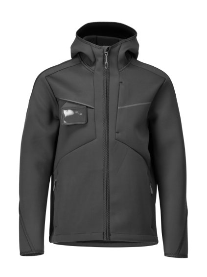 Softshell bunda s kapucí Černá (Velikost XS)