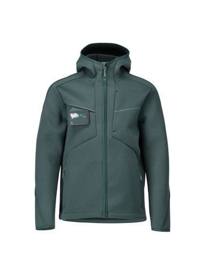 Softshell bunda s kapucí Lesní zelená (Velikost XS)