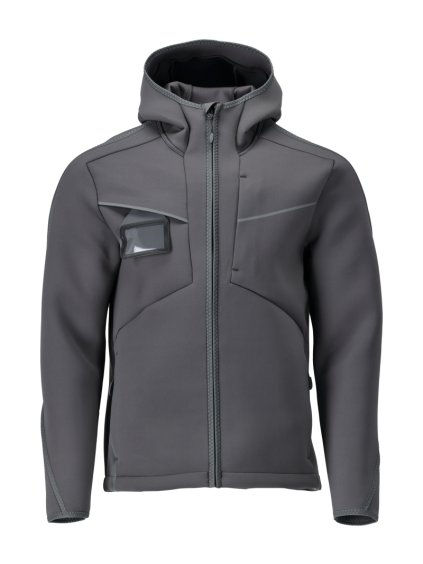 Softshell bunda s kapucí Antracitově šedá (Velikost XS)