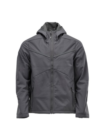 Softshell bunda s kapucí Antracitově šedá (Velikost XS)