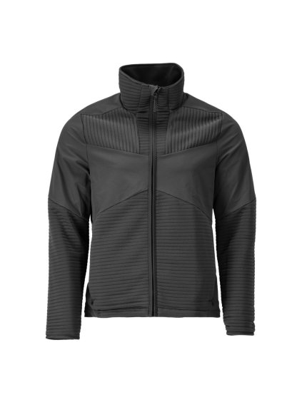 Fleecová mikina se zipem a podšívkou Černá (Velikost XS)