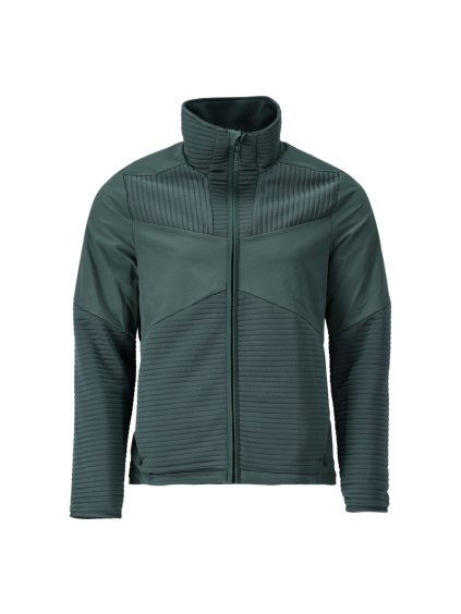 Fleecová mikina se zipem a podšívkou Lesní zelená (Velikost XS)