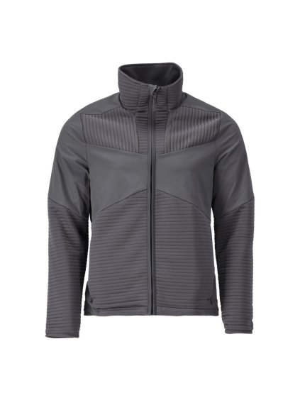 Fleecová mikina se zipem a podšívkou Antracitově šedá (Velikost XS)