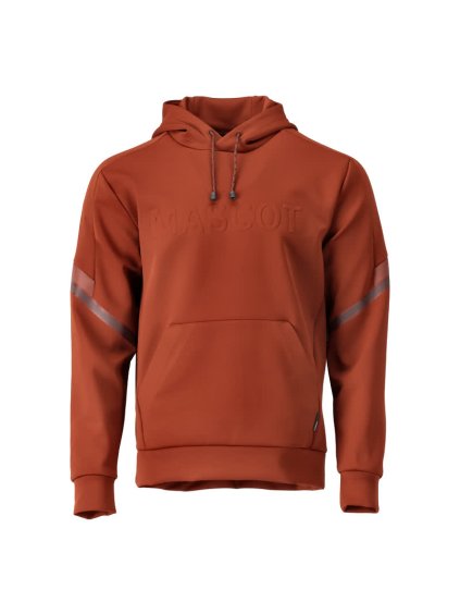 Fleecová mikina s kapucí Podzimní červená (Velikost XS)