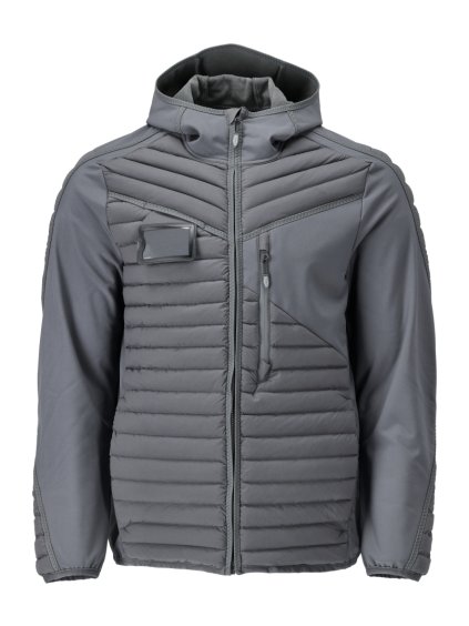 Bunda s kapucí Antracitově šedá (Velikost XS)