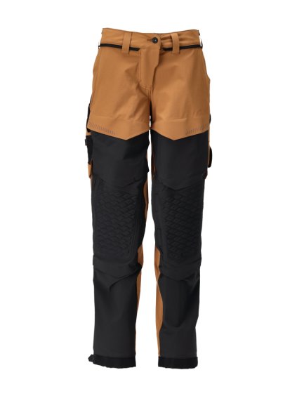 Kalhoty s kolenními kapsami Ořechově hnědá/černá (Velikost 56)