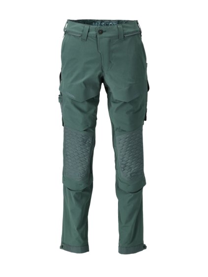 Kalhoty s kolenními kapsami Lesní zelená (Velikost 68)