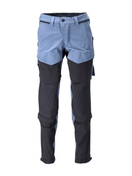 Kalhoty s kolenními kapsami Kamenná modř/černá modř (Velikost 68)