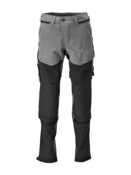Kalhoty s kolenními kapsami Antracitově šedá/černá (Velikost 68)