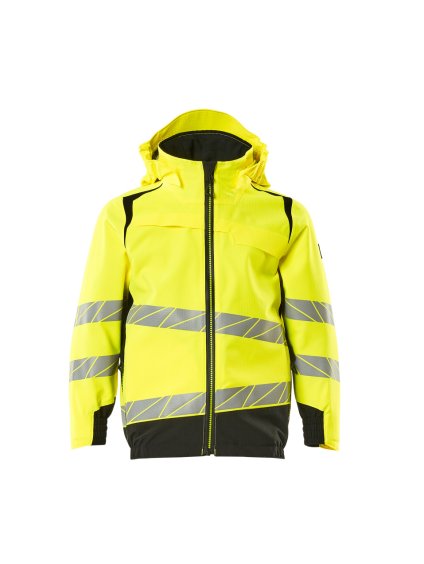 Hardshell bunda pro děti Hi-vis žlutá/černá (Velikost 164)