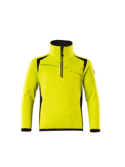 Fleecová mikina pro děti Hi-vis žlutá/černá (Velikost 164)
