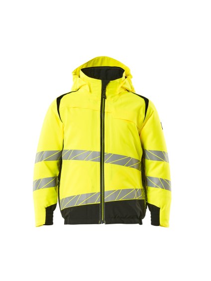 Zimní bunda pro děti Hi-vis žlutá/černá (Velikost 164)