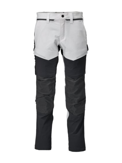 Kalhoty s kolenními kapsami Bílá/antracitově šedá (Velikost 68)