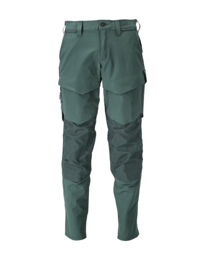 Kalhoty s kolenními kapsami Lesní zelená (Velikost 68)