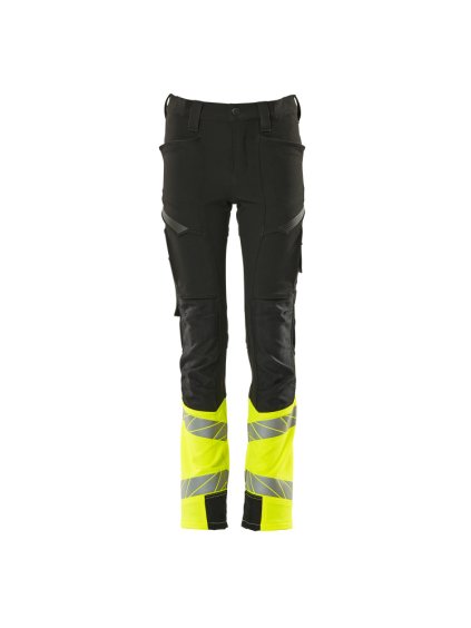 Dětské kalhoty Černá/hi-vis žlutá (Velikost 164)