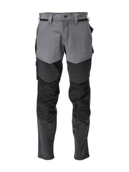 Kalhoty s kolenními kapsami Antracitově šedá/černá (Velikost 68)