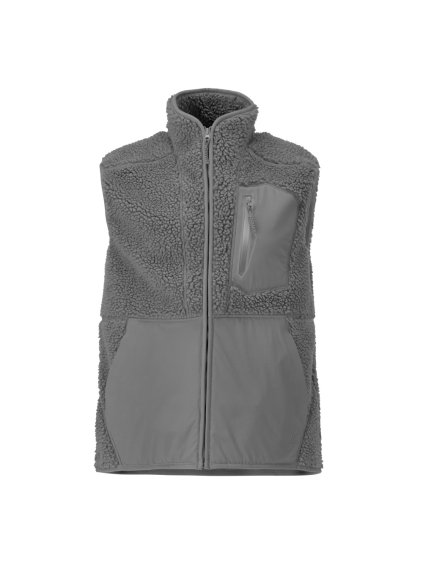 Kožešinová vesta se zipem Antracitově šedá (Velikost XS)