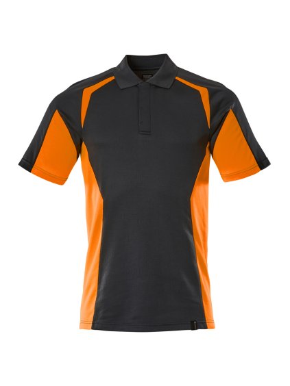 Polokošile Černá modrá/hi-vis oranžová (Velikost XS)