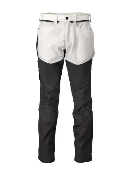 Kalhoty s kolenními kapsami Bílá/antracitově šedá (Velikost 68)