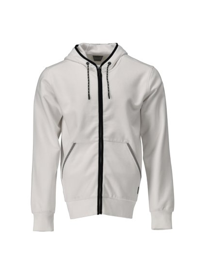Mikina s kapucí na zip Bílá (Velikost XS)