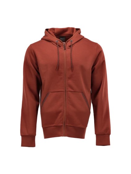 Mikina s kapucí na zip Podzimní červená (Velikost XS)