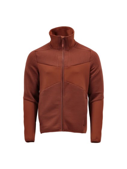 Fleecová mikina na zip Podzimní červená (Velikost XS)