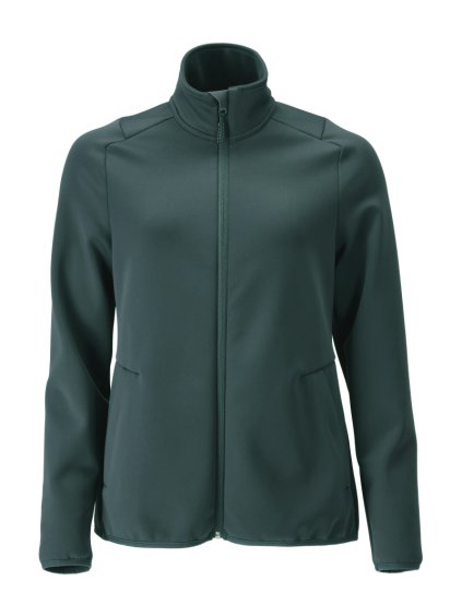 Fleecová mikina na zip Lesní zelená (Velikost XS)