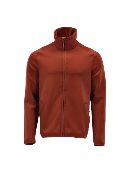 Fleecová mikina na zip Podzimní červená (Velikost XS)