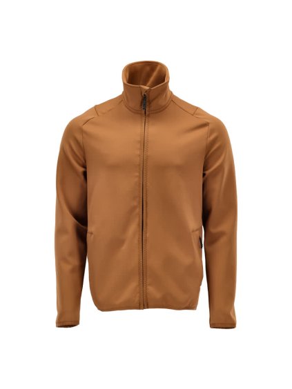 Fleecová mikina na zip Ořechově hnědá (Velikost XS)