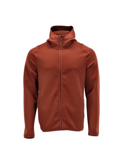 Fleecová mikina s kapucí Podzimní červená (Velikost XS)