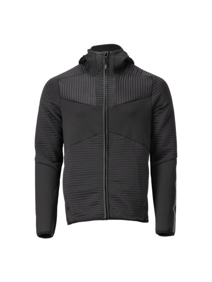 Fleecová mikina s kapucí a zipem Černá (Velikost XS)