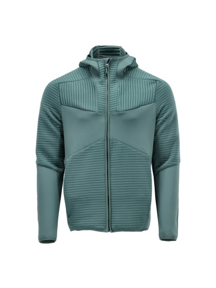 Fleecová mikina s kapucí a zipem Světlá lesní zelená (Velikost XS)