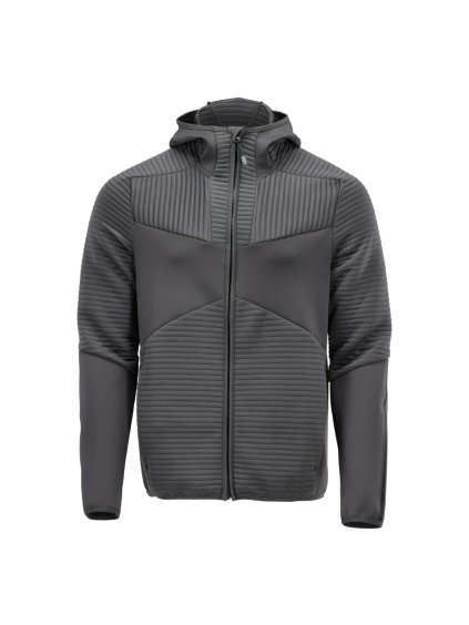 Fleecová mikina s kapucí a zipem Antracitově šedá (Velikost XS)