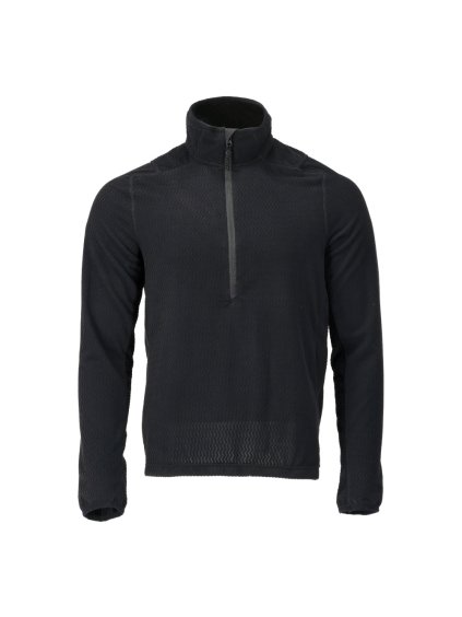 Mikrofleecová mikina s krátkým zipem Černá (Velikost XS)