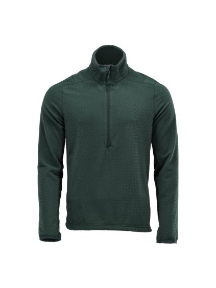 Mikrofleecová mikina s krátkým zipem Lesní zelená (Velikost XS)