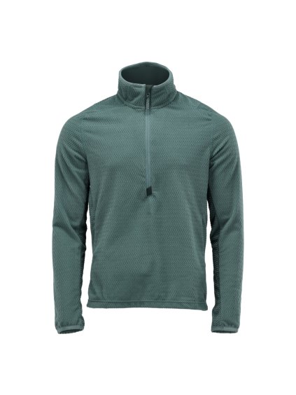 Mikrofleecová mikina s krátkým zipem Světlá lesní zelená (Velikost XS)