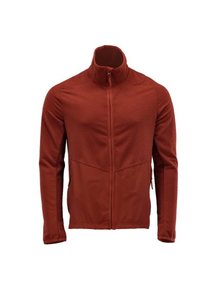 Mikrofleecová mikina na zip Podzimní červená (Velikost XS)