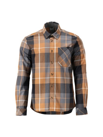 Košile Ořechově hnědá-kostkovaná (Velikost XS)