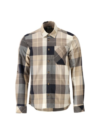 Košile Tmavě pískově béžová kostkovaná (Velikost XS)