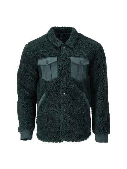 Košile s kožešinou Lesní zelená (Velikost XS)