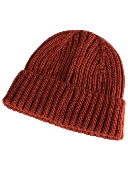 Pletená čepice Podzimní červená (Velikost ONE SIZE)
