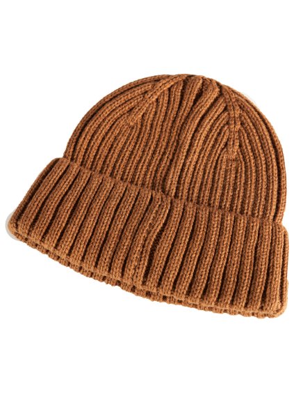 Pletená čepice Ořechově hnědá (Velikost ONE SIZE)