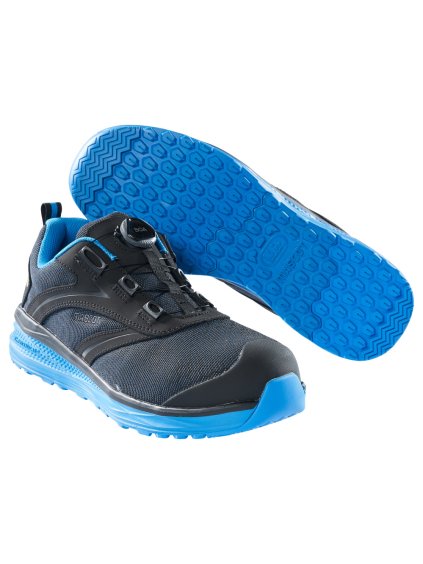 Bezpečnostní obuv Černá/zrnitá modrá (Velikost 50)