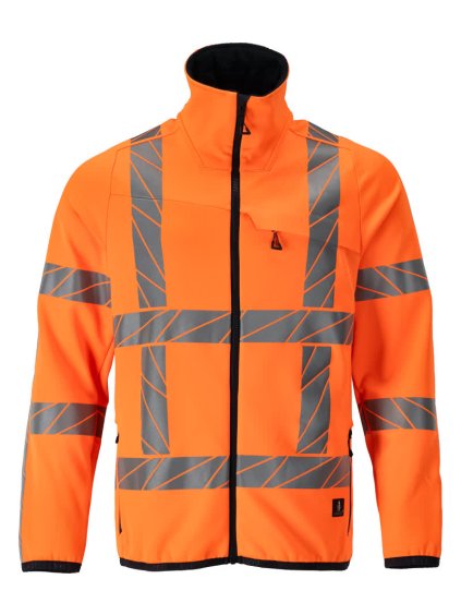 Fleecová mikina na zip Hi-vis oranžová (Velikost XS)