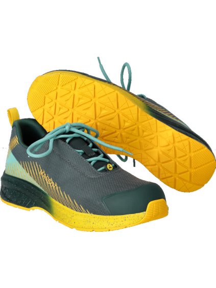 Bezpečnostní obuv Lesní zelená/sluneční žlutá (Velikost 47)