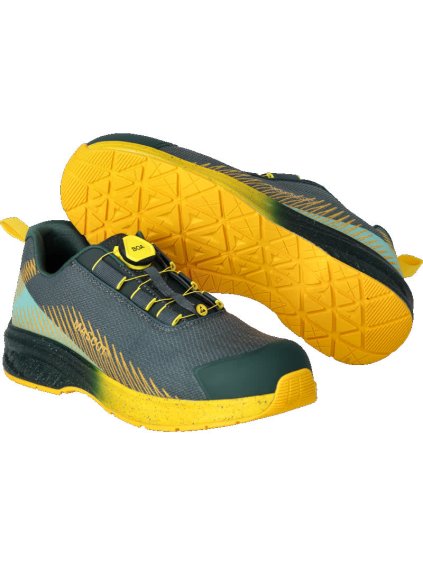 Bezpečnostní obuv Lesní zelená/sluneční žlutá (Velikost 47)