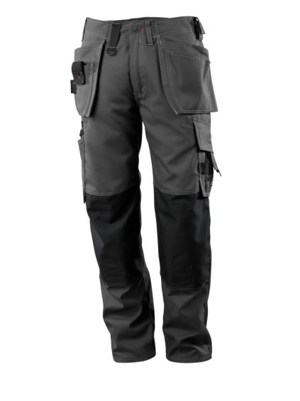 Kalhoty se závěsnými kapsami Tmavě antracitová (Velikost 66)